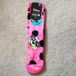 Disney x Stance Pink Socks with Mickey Mouse Design